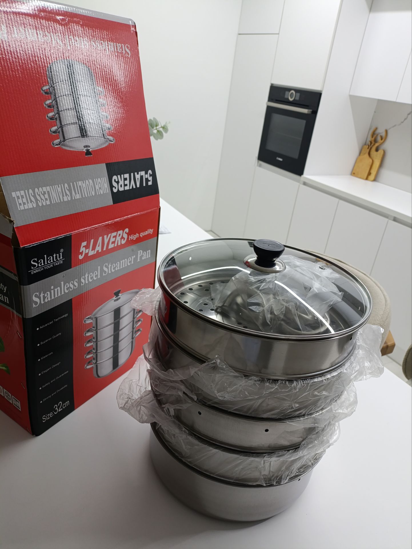 دیگ منتو استیل سایز 32
